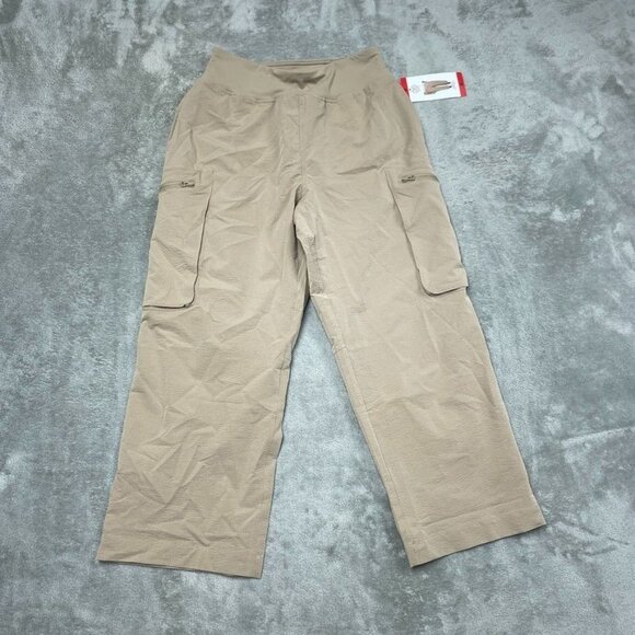 Sage Collective Tan Women’s Cropped Cargo Pants Size Medium a1517 - Picture 1 of 6